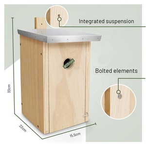 Seins nichoir avec toit en métal pour les grands seins - Product Image 2