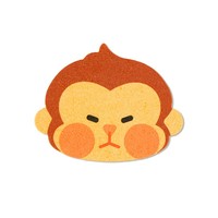 Éponge de bain et de douche en cellulose compressée 100% naturelle, motif animaux mignons, pour lavage corporel, exfoliation douce