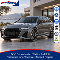 Vente Flash Jantes Forgées Monobloc Courbées Concaves Noires Usinées 21x10.5 22x10.5 5x112 pour Audi RS6 C8 RS7