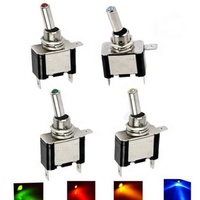 Interrupteur à bascule automatique à LED rouge ASW-07D 12V 20A 3 broches