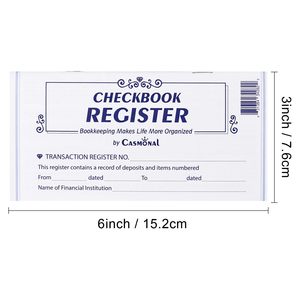 Libreta de Cheques Personalizada con Páginas en Blanco, Diseño Fácil de Leer para Uso Comercial, Control de Cheques y Ahorros - Product Image 1