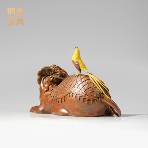 Copper Art Workshop Auspicious <b>Elephant</b> Brass Ornament Feng Shui Living Room Decoration - Product Image 3