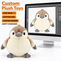 Peluche personnalisée OEM/ODM avec logo, jouet en peluche en coton PP, oiseau en peluche, coussin câlin, compagnon pour enfants, cadeau d'anniversaire