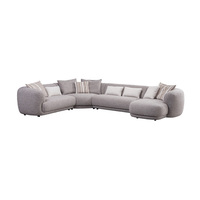 Canapé sectionnel Chesterfield moderne de design tendance pour salon, mobilier de chambre de luxe, mobilier modulaire incurvé pour hôtel