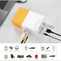 Mini projecteur Home Cinéma YG300, prend en charge le décodage 1080P, projecteur LED audio intégré pour smartphone, ordinateur portable, lunettes 3D, en cadeau
