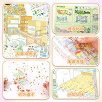 Satu Paket Stiker Terapi Stiker Mini-scene 3D Stiker Pop-up DIY Stiker Pereda Stres