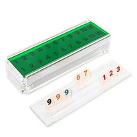 Jeu de tuiles de Rummy juif personnalisé, support en cube de Lucite, jeu de société de voyage en acrylique, taille et couleur personnalisables, OEM/ODM disponible