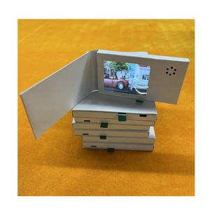 Cartes d'anniversaire personnalisées noires avec écran LCD de 2,4 pouces, lecteur vidéo, brochure, invitation professionnelle, carte de vœux pour mariage, publicité - Product Image 5