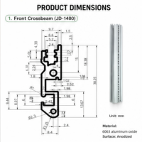 Poutre transversale avant en aluminium 6063 de haute qualité CPCI PXI VPX pour composants électroniques