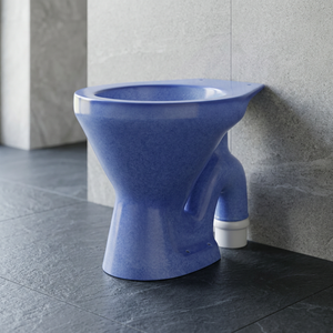 WC monobloc en céramique de style européen, hauteur confort, avec siphon en S et double chasse, ensemble cuvette et réservoir EWC - Product Image 2