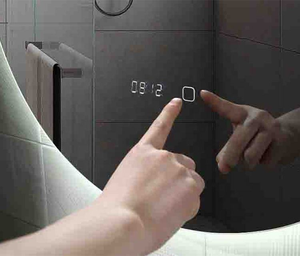 Espejos de Baño Redondos Inteligentes con Pantalla Táctil LED Personalizables - Product Image 6