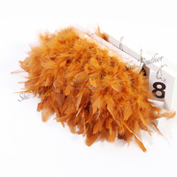Tissu en dentelle avec garniture en plumes de marabout duveteuses Chandelle Turkey pour la décoration de chaussures et de sacs