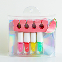 Marque privée Personnaliser logo Vegan cosmétique à base d'eau séchage rapide permanent Peel off paillettes enfants coloré vernis à ongles en gros