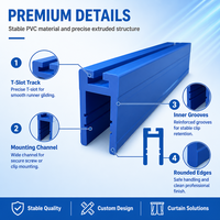 Profilé de rail de rideau en PVC extrudé, rail coulissant pour fenêtre, douche, hôtel, sur mesure