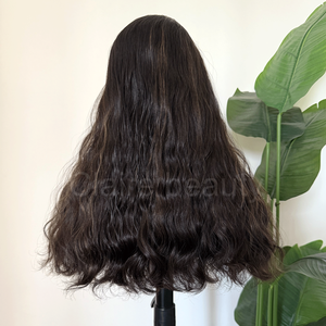 Tóc giả chất lượng cao 100% tóc người châu Âu nguyên chất, sợi tóc thẳng hàng, màu nâu vàng, điểm sáng, đỉnh bằng lụa, dành cho người Do Thái, đạt tiêu chuẩn Kosher - Product Image 3