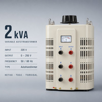 Transformateur de puissance réglable TDGC 2KVA Variac Autotransformateur Toroidal Convertisseur de tension industriel 220V 0 à 250V