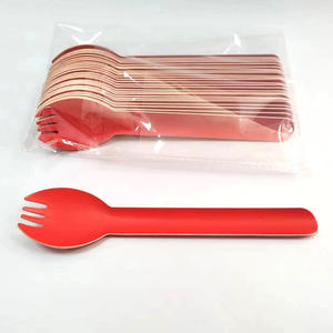 Vente en gros de <span class=keywords><strong>couverts</strong></span> en papier <span class=keywords><strong>jetables</strong></span> écologiques résistants à la chaleur, ensembles fourchette cuillère - Product Image 5