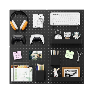 4 cái kim loại sắt Pegboard Tường Tổ chức chủ cho nhà bếp phòng khách văn phòng trò chơi hoặc phòng tắm tường lưu trữ - Product Image 1