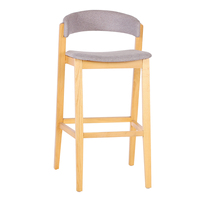 Chaise de bar en bois meubles nordiques tabourets de bar chaise de tabouret de comptoir en bois de frêne