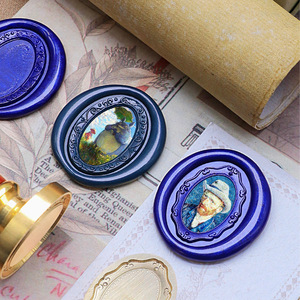 Meilleur <span class=keywords><strong>prix</strong></span> Série de cadres photo 3D de style européen, tête de sceau à cire rétro à bordure irrégulière - Product Image 2