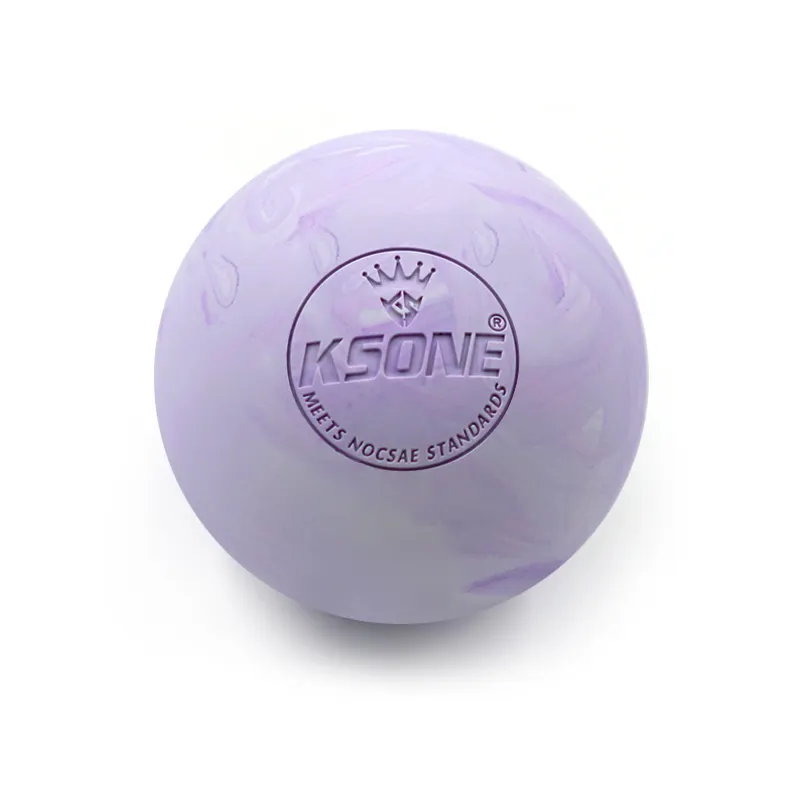 Yüksek performanslı köpek çiğnemek doğal kauçuk özel logo tasarım Lacrosse masaj topu