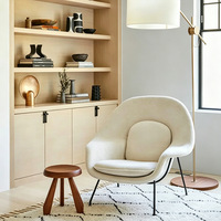 Fauteuil de loisirs et de réunion, canapé et chaise longue en tissu, design nordique créatif, ergonomique, pieds en acier, pour bureau commercial