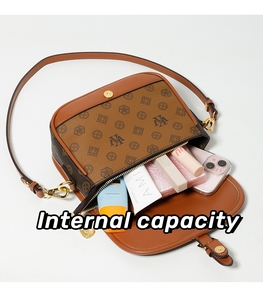 2025 nuova borsa a tracolla in pelle sintetica di alta qualità da donna di alta qualità nuovo vestito alla moda dal Design di lusso Versatile con stampa a fogli mobili <span class=keywords><strong>Messenger</strong></span> - Product Image 6