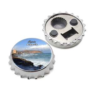 Fabricant d'aimants de réfrigérateur en verre cristal avec drapeau national, souvenirs personnalisés d'Algérie - Product Image 2