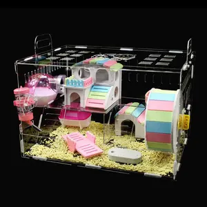 En iyi tedarikçi VONVIK yüksek şeffaflık Pet ev akrilik Hamster kafesi