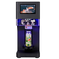 Machine de scellage commerciale entièrement automatique non rotative pour canettes et gobelets, idéale pour le thé au lait, le café, l'eau pétillante et les boissons alcoolisées