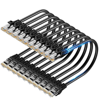 Kabel Patch Ethernet Cat5e OEM RJ45 Kabel Jaringan 100MHz Kabel Komunikasi LAN Selubung PVC untuk Router PC Kantor CE RoHS FCC