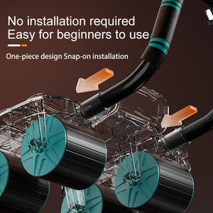 핫셀링 자동 리바운드 AB 롤러 휠 6단 팔꿈치 지지 초보자용 복근 운동기구 스마트폰 거치대 포함 - Product Image 6