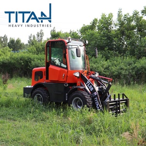 Beste qualität rot landwirtschaft bauernhof steuer ce screening eimer kompakte rad hinten loader traktor frontlader für verkauf