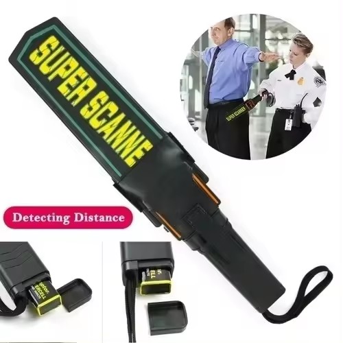 MD3003B1 Bacchetta Metal Detector, Piccolo Scanner Portatile di Sicurezza Portatile, Vibrazione/Doppio Suono di Allarme, per Aeroporti, Stazioni, Sale D'esame, ECC