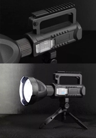 Lampe projecteur grande puissance, nouvelle lampe de poche multifonctionnelle longue portée USB Rechargeable Portable