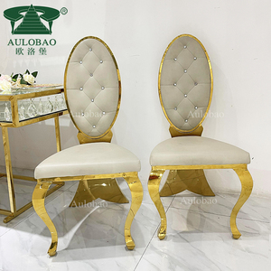 Hotel Luxury Gold Stainless Steel Frame Wholesale Wedding <b>Chairs</b> - Product Image 4