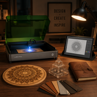 Machine de gravure laser Vmyth Genesis-F 20W, 400x380mm, pour débutants, 300+ matériaux, contrôle par application, design silencieux, ESP32