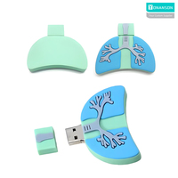 Clé USB 3.0 64 Go/128 Go en PVC 3D personnalisée avec logo créatif en forme d'organe humain 2.0 – Cadeau promotionnel