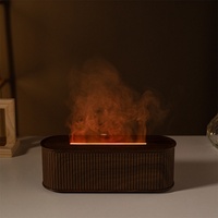 Diffuseur d'arômes à simulation de flamme avec lumière dégradée colorée, humidificateur intelligent à ultrasons