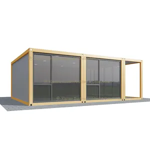 Toilette bungalow chantier kit mobile madera prefabbricate modulari casita prefabbricata china flat pack case e container