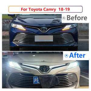 Modification spéciale de la lumière LED avant traversante, lumière de connexion de la calandre avant, lumière de circulation dynamique <span class=keywords><strong>pour</strong></span> Toyota Camry 2018-2019 - Product Image 4