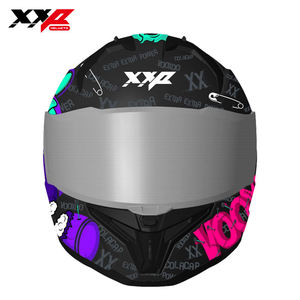 Casques de moto intégraux NEUFS avec grand spoiler, double visière, boucle à dégagement rapide, tailles S-XXL, XXP VINDICATOR VOOXOO DOT ABS - Product Image 3