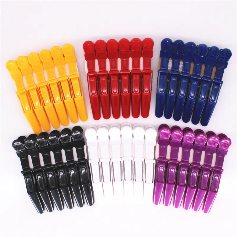 Lot Plastic Hair Clip Barbers For Salon Styling Hair Accessories Hairdressing Clamps Claw Section Alligator Clips Grip