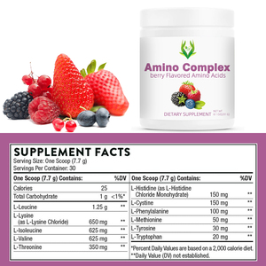 Custom Branded Amino Complex Powder Support Muscle Health Metabolism Energy Amino Acid Natural Berry Flavored - Product Image 2