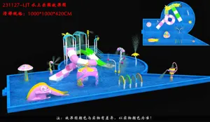 Popular Outdoor Aqua Park Fiberglass Water Slide Big Amusement Park Equipment With Steel Construction For Pools Swimming Ponds