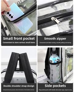 กระเป๋าเจลลี่กันน้ำสำหรับนักเรียนและผู้ใหญ่ วัสดุ PVC หนา 0.03 ซม. ทนทาน - Product Image 3