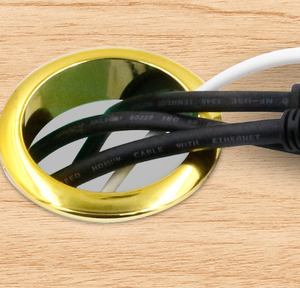 LeGood Cache-trou de câble pour bureau en alliage de zinc, métal, 25 mm, cache-trou décoratif pour bureau - Product Image 2