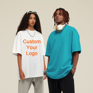 T-shirt Homme 100% Coton 425 g/m² Grammage Lourd Coupe Oversize Col Épais Coupe Boxy Col Rond Haute Qualité Personnalisable avec Logo - Product Image 2