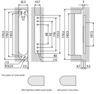 Support 80KG Portes robustes en alliage de zinc 3D réglable invisible dissimuler 180 degrés ouvert ange charnière de porte