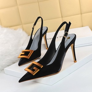 Abito da sposa di lusso da sposa con tacco alto da donna scarpe con tacco alto da donna con tacco a <span class=keywords><strong>spillo</strong></span> da ufficio moda con fibbia in metallo - Product Image 4